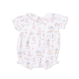 Carousel With Bows Puff Sleeve Babydoll Bubble