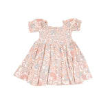 Folk Paisley Puff Sleeve Smocked Dress + Bloomers
