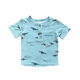 Oceanic Whales Henley Shirt