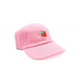 Tiny Strawberry Baseball Hat - Light Pink