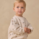 Oversized Crew Sweatshirt - Space