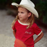 Howdy Vintage Ringer Tee - Red