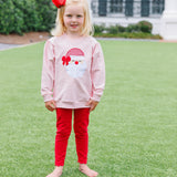 Santa French Terry Pullover - Light Pink