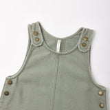 Odette Overall Dress - Dark Sage