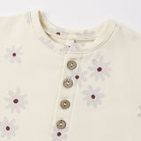 Relaxed Fleece Jumpsuit - Blue Daisy