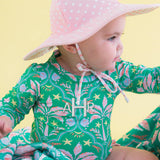 Long Sleeve One Piece Swimsuit - Coconut Cabana