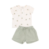 Palm Trees Henley + Short Set