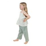 Jadeite Floral Peplum Tank + Pants Set