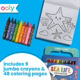 Sea Life Carry-Along Coloring Book Set