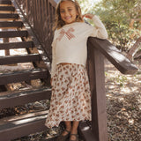 Ruffle Long Sleeve Tee - Bow