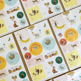 Birthday Critters Gift Tag Sticker Sheet Set