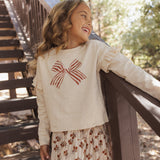 Ruffle Long Sleeve Tee - Bow