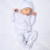 Blue Mini Dots Footie