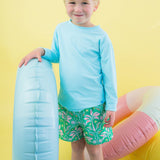 Performance Hybrid Swim Trunks - Coconut Cabana