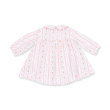 Marnie Rosebud Stripe Petal Collar Dress