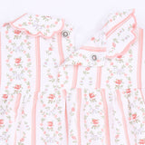 Marnie Rosebud Stripe Petal Collar Dress