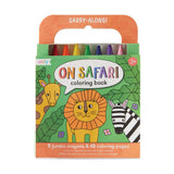 On Safari Carry-Along Coloring Book Set