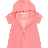 Terry Full-Zip Cover Up - Bubblegum Pink