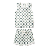Cherequered Shorts Set