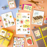 Birthday Things Gift Tag Sticker Sheet Set