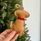 Dog with Bandana Embroidered Ornament