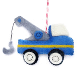 Tow Truck Felt Ornament