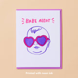 Babe Alert Letterpress Greeting Card