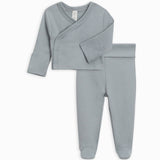 Classic Riley Kimono Wrap Top + Pant Set - Mist