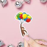 Curious George Balloons Sticker