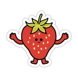 Happy Strawberry Vinyl Sticker