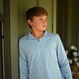 Light Blue Quarter Zip Pullover