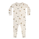 Construction Small Ribbed Zip Romper