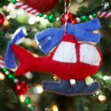 Helicopter Felt Ornament