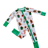 Holiday Cookie Zipper Romper Pajama
