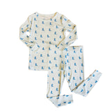Blue Boots Ribbed Two Piece Set