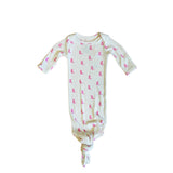 Pink Boots Ribbed Newborn Gown
