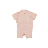 Gameday Guayabera Short Sleeve Romper - Burnt Orange