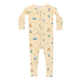 Ice Cream Trucks Small Ribbed Zip Romper