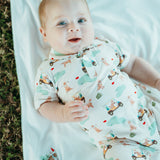 Barks & Birdies Short Sleeve Polo Romper