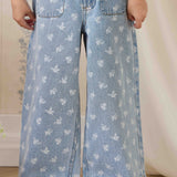 Theodora Pant - Tully Floral Denim