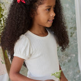Rhea Pointelle Top - Parchment