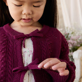 Josephine Knitted Cardigan - Mulberry Wood