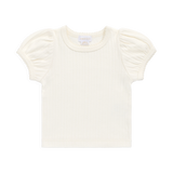 Rhea Pointelle Top - Parchment