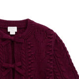 Josephine Knitted Cardigan - Mulberry Wood
