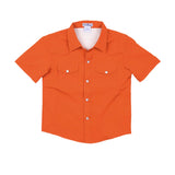 Gameday Pearl Snap Short Sleeve Shirt - Burnt Orange