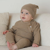 Baby Bear Beanie - Heathered Mocha