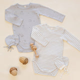 Jersey Bodysuit Pack - Squirrel + Cloud Stripe