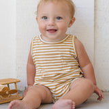Sleeveless One-Piece - Honey Stripe