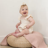 Smocked Ruffle Sleeve Romper - Ditsy
