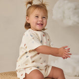 Waffle Tee + Short Set - Confetti Hearts